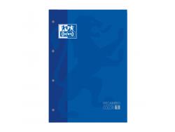 Oxford School Classic Cuaderno de Recambio A4 - Tapa Blanda - Encolado - 80 Hojas - Cuadricula 5x5 - Color Azul Marino