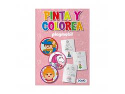 Dohe Libro de Colorear Playmobil Princess - Cubierta de Cartulina de 350gr - Interior de 30 Hojas de 120gr - Ideal para Lapices de Colores y Pinturas de Cera