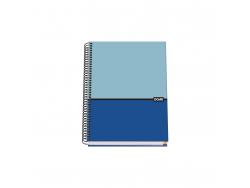 Dohe Cuaderno en Espiral A5 - 162x210mm - Tapa Dura con Carton Forrado - Interior de 100 Hojas de Papel Offset de 90gr - Cuadricula de 5mm con Banda de Color