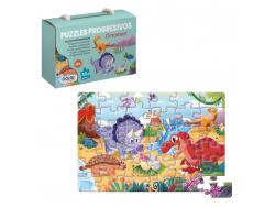 Dohe Puzzle Educativo para Niños - 36 Piezas - Doble Capa de Carton y Contrachapado - Estimula la Imaginacion y el Razonamiento - Colores y Dibujos Atractivos