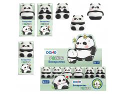 Dohe Expositor de 24 Afilalapices Panda - Fabricado en Plastico - Recubrimiento de PVC - Cuchilla de Acero - Presentacion en Caja Transparente