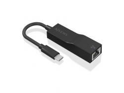 Aisens Conversor USB3.1 GEN1 USB-C a Ethernet Gigabit 10/100/1000 Mbps - 11cm - Color Negro