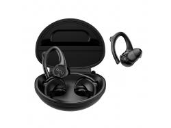 DCU Tecnologic Earbuds Bluetooth Sport Earhook IPX-6 - Auriculares Inalambricos Diseñados para Deportistas - Ganchos para Las Orejas que Garantizan Ajuste Seguro - Resistencia al Agua IPX-6 - Calidad de Sonido Excepcional - Color Negro