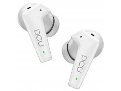 DCU Tecnologic Auriculares Inalambricos con Cancelacion de Ruido Activa Feedforward - Bluetooth 5.0/5.2 - hasta 8 Horas de Reproduccion - Distancia de Transmision de 10m - Color Blanco