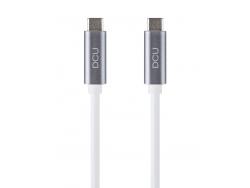 DCU Tecnologic Cable USB Tipo C 3.1 a USB Tipo C 3.1 Gen2 - 1m - Color Blanco
