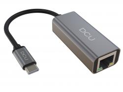 DCU Tecnologic Adaptador USB C - RJ45 Gigabit Ethernet 1000Mbps - Color Metal