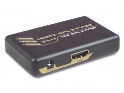 DCU Tecnologic Distribuidor de Señal HDMI - Calidad de Imagen 4K x 2K - Salida HDMI 1.4A con 3D - Amplificador de Banda Ancha - Compacto y Eficiente - Color Negro