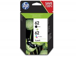 HP 62 Negro + Color Pack de 2 Cartuchos de Tinta Originales - N9J71AE
