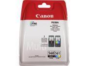 Canon Pg560 Negro + Cl561 Color Pack De 2 Cartuchos De Tinta Originales - 3713C006