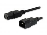Equip Cable Alargador De Alimentacion C13 A C14 Macho/Hembra 1.8M Negro