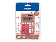 Milan Pocket Copper Calculadora 8 Digitos - Calculadora De Bolsillo - Tacto Suave - 3 Teclas De Memoria Y Raiz Cuadrada - Color Rosa