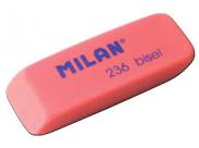Milan Nata 236 Goma De Borrar Biselada - Plastico - Colores Fluorescentes Surtidos