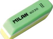 Milan Nata 6030 Goma De Borrar Biselada Bicolor - Plastico - No Daña El Papel - Colores Surtidos