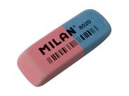 Milan 8020 Goma De Borrar Biselada - Doble Uso - Flexible - Miga De Pan - Caucho - Color Rosa/Azul
