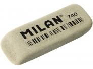 Milan 740G Goma De Borrar Abrasiva Biselada - Flexible - Miga De Pan - Caucho - Color Gris