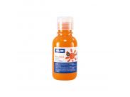 Milan Botella De Tempera - 125Ml - Tapon Dosificador - Secado Rapido - Mezclable - Color Naranja Fluorescente