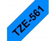 Brother Tze561 Cinta Laminada Generica De Etiquetas - Texto Negro Sobre Fondo Azul - Ancho 36Mm X 8 Metros