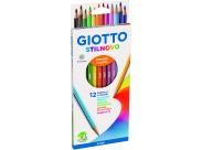 Giotto Stilnovo Pack De 12 Lapices Hexagonales De Colores - Mina 3.3Mm - Madera - Colores Surtidos