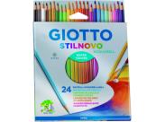 Giotto Stilnovo Acquarell Pack De 24 Lapices De Colores Acuarelables Hexagonales - Mina 3.3 Mm - Madera - Colores Surtidos