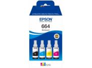 Epson 664 Pack De 4 Botellas De Tinta Originales C13T664640