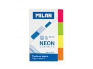 Milan Bloc De 160 Puntos De Pagina Neon - Removibles - 50 X 20 Mm. - Color Amarillo, Naranja, Rosa Y Verde.