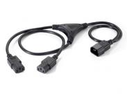 Equip Cable De Alimentacion C13 2X Iec C13 Hembra - 1X Iec C14 Macho - Longitud 2.2M - Color Negro