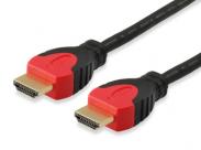 Equip Cable Hdmi 2.0 Macho/Macho - Longitud 2 M. - Color Negro Con Detalles En Rojo