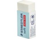 Staedtler Soft 526 S30 Goma De Borrar - Plastico - Maxima Limpieza - Faja Protectora - No Decolora El Papel - Color Blanco
