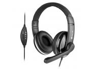 Ngs Vox800 Auriculares Usb Con Microfono - Microfono Plegable - Almohadillas Acolchadas - Diadema Ajustable - Control En Cable - Cable De 1.80M - Color Negro