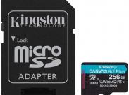 Kingston Tarjeta Micro Sdxc 256Gb Uhs-I U3 V30 Clase 10 170Mb/S Canvas Go Plus Con Adaptador