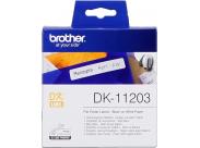 Brother Dk11203 - Etiquetas Originales Precortadas Para Carpetas - 17X87 Mm - 300 Unidades - Texto Negro Sobre Fondo Blanco