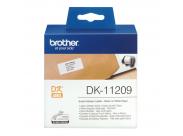 Brother Dk11209 - Etiquetas Originales Precortadas De Direccion Pequeñas - 29X62 Mm - 800 Unidades - Texto Negro Sobre Fondo Blanco