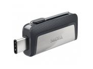 Sandisk Ultra Dual Memoria Usb-C Y Usb-A 32Gb - Hasta 150Mb/S De Lectura - Diseño Metalico - Color Acero/Negro (Pendrive)