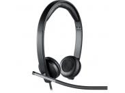 Logitech H650E Auriculares Con Microfono Usb - Microfono Plegable - Almohadillas Acolchadas - Controles En Cable - Color Negro