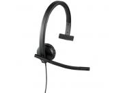 Logitech H570E Auriculares Mono Con Microfono Usb - Microfono Plegable - Diadema Ajustable - Almohadilla Acolchada - Controles En Cable - Color Negro