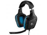 Logitech G432 Auriculares Gaming Usb Dts 7.1 Con Microfono - Microfono Plegable - Diadema Ajustable - Almohadillas Acolchadas - Altavoces De 50Mm - Cable De 2M - Color Negro/Azul