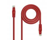 Nanocable Cable De Red Latiguillo Rj45 Lszh Cat.6A Utp Awg24 0.50M - Color Rojo