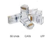 Cromad Conector Para Cable De Red Rj45 Cat.6 Utp 8 50Uds.
