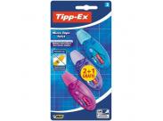 Tipp-Ex Micro Tape Twist 2+1 Pack De 3 Cintas Correctoras 5Mm X 8M - Cabezal Rotativo - Escritura Instantanea (Blister)