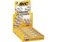Bic Chrome Platinum Expositor De 20 Cajas De 5 Hojas De Afeitar Doble Filo