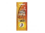 Bic Sensitive 3 Pack De 2 Maquinillas De Afeitar Desechables De 3 Hojas - Tira Lubricante Con Aloe Vera