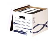 Fellowes Bankers Box Basic Maxi Contenedor De Archivos - Montaje Manual - Carton Reciclado Certificacion Fsc
