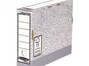 Fellowes Bankers Box Caja De Archivo Definitivo 80Mm A4 - Montaje Automatico Fastfold - Carton Reciclado Certificacion Fsc - Color Gris
