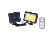 Elbat Foco Solar + Mando - 1000Lm - Luz Fria 6500K - Sensor De Movimiento - Bateria 1200Mah
