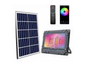 Elbat Foco Solar Led Rgb 60W - 515Lm - Bluetooth - Bateria 5V/6Ah - Control Remoto - Ip67