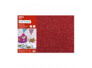 Apli Pack De 3 Goma Eva Purpurina Roja 600 X 400 Mm - Grosor 2 Mm - Impermeable - Moldeable Al Calor - Color Rojo