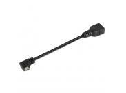 Aisens Cable Usb 2.0 Otg Acodado - Tipo Micro B Macho-A Hembra - 15Cm - Color Negro