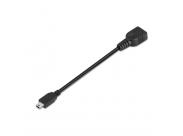 Aisens Cable Usb 2.0 Otg - Tipo Mini B Macho-A Hembra - 15Cm - Color Negro
