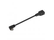 Aisens Cable Usb 2.0 Otg Acodado - Tipo Mini B Macho-A Hembra - 15Cm - Color Negro