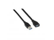 Aisens Cable Extension Usb 3.0 - Tipo A Macho A A Hembra - 1.0M - Color Negro